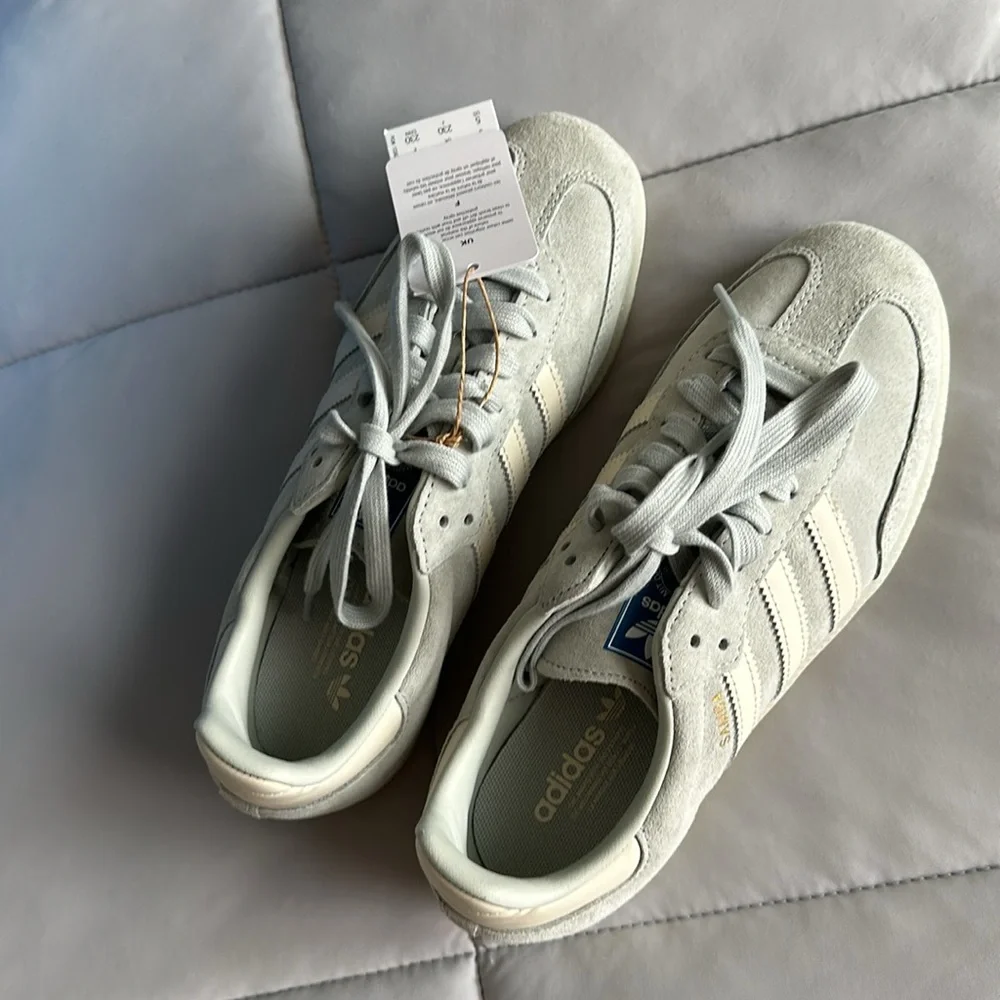 Adidas Orginals Samba chalk and silver, brand new in a box, size men 5 - Picture 9 of 12